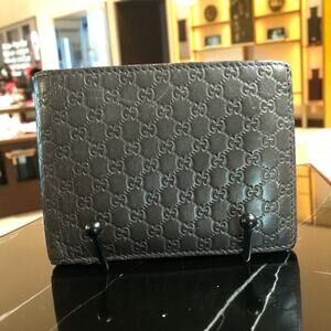 Gucci Microguccissima Mens Brown Leather Bifold Wallet GG